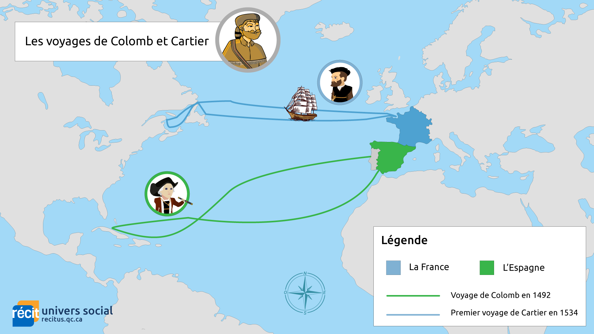 cartier voyages map